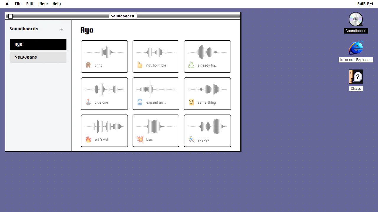 Sound libraries in the January 2025 ryOS snapshot