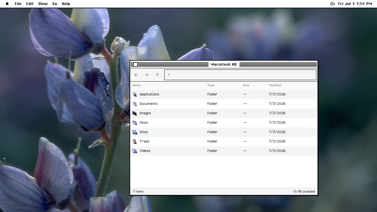 Multi-instance Finder in the May 2025 ryOS snapshot
