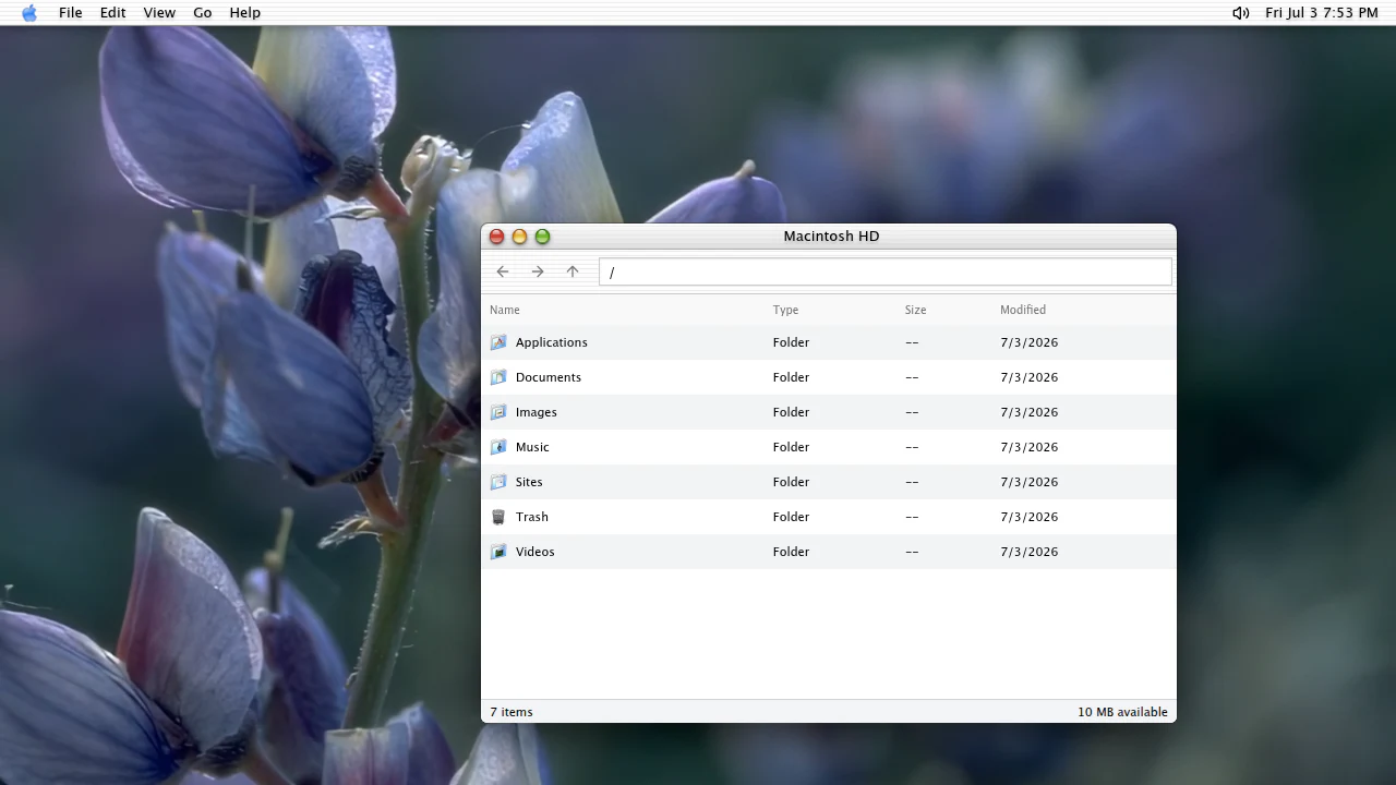 App management in the July 2025 ryOS snapshot