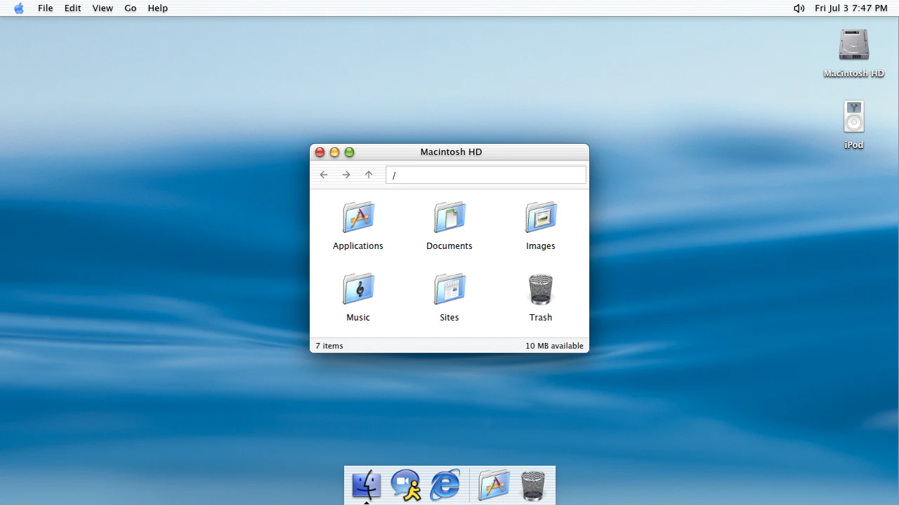 Finder in the September 2025 ryOS snapshot