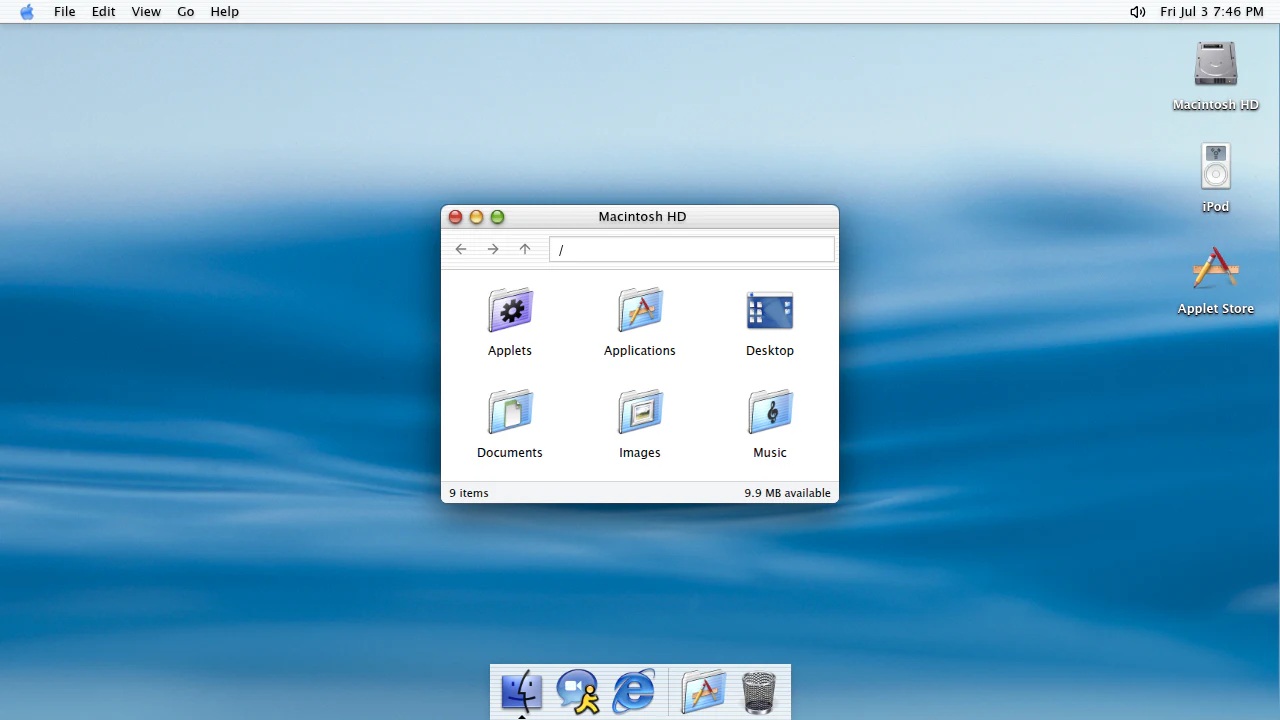 Desktop shortcuts in the November 2025 ryOS snapshot